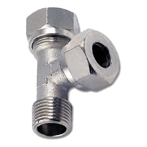Compression fittings nickel-plated brass