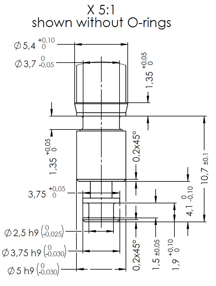 5mm Micro-Valve, 0,3mm, FKM, 12VDC, 10 bar