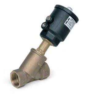 2-way angle seat valve, G 1 ", gunmetal, normally open, bidirectional