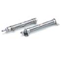 SMC Pneumatics - C (D) J2-Z, Miniature Cylinder, Double Acting, Standard Piston Rod, (Clevis Mounting), 16, 15, Elastic End Position Damping,