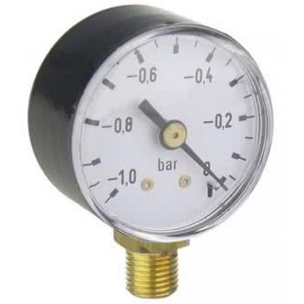 Manometer plastic, G 1/4 "bottom, diameter 63mm, pressure range 0 to 16 bar