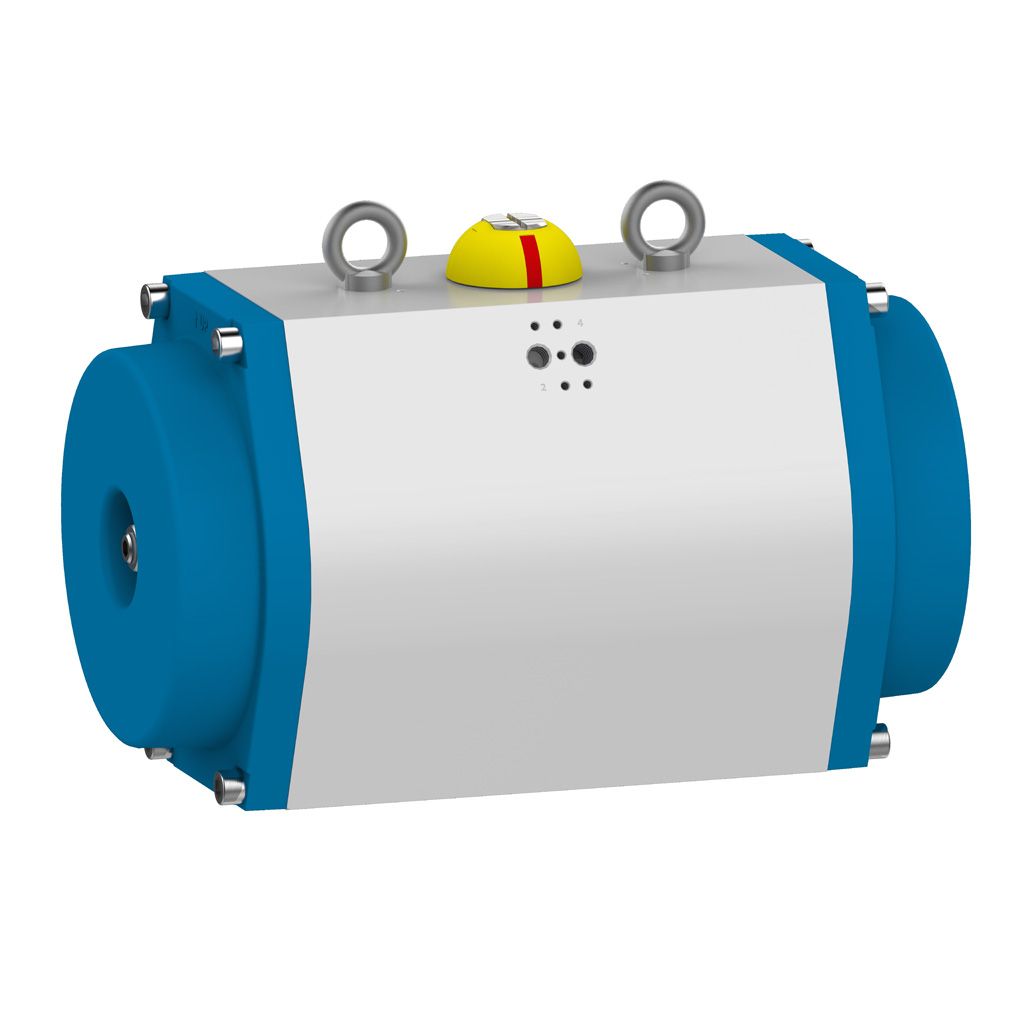 190 GT pneumatic actuator - double action, hole pattern F14, one-sided end position adjustment, pinion NP36, CW-A