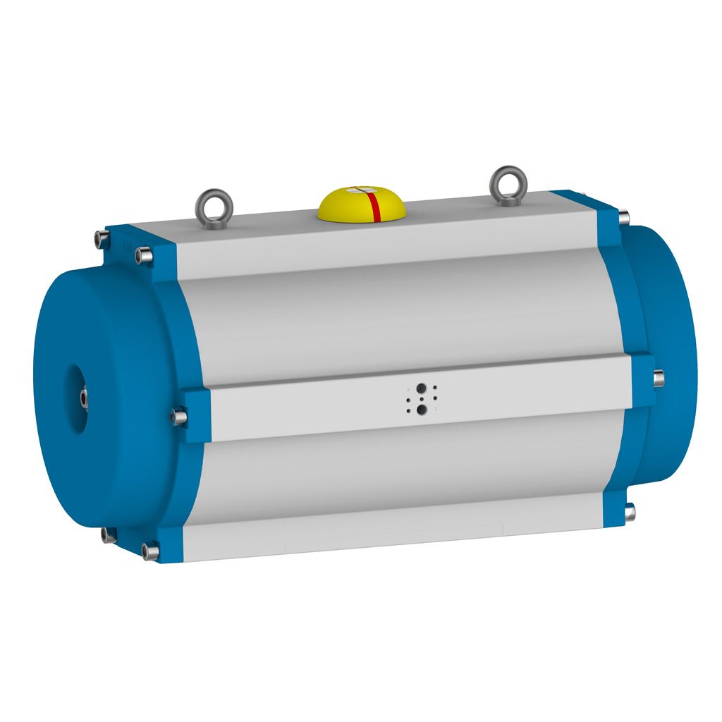 300 GT pneumatic actuator - double action, drilling pattern F16, one-sided end position adjustment, pinion NP46, CW-A