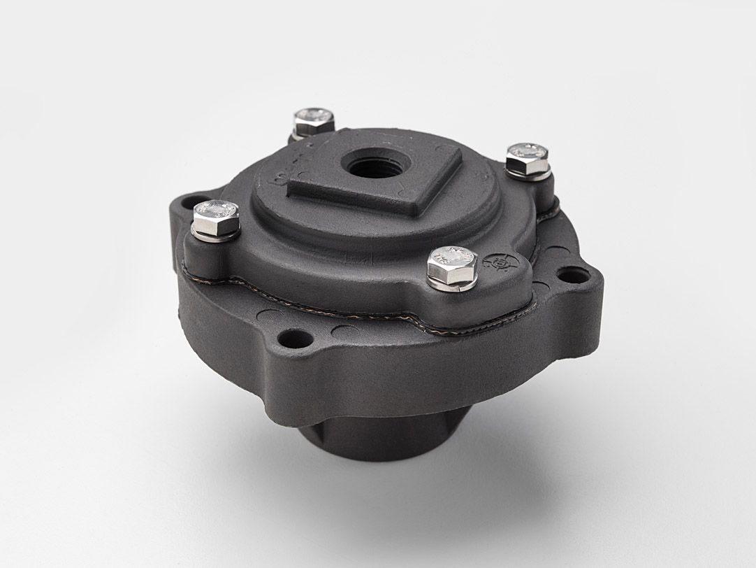 Mecair impulse diaphragm valve 2/2-way, NC, G 3;, double, pneumatic, for square tank