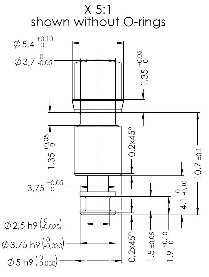 5mm Micro-Valve, 0,3mm, FKM, 12VDC, 10 bar