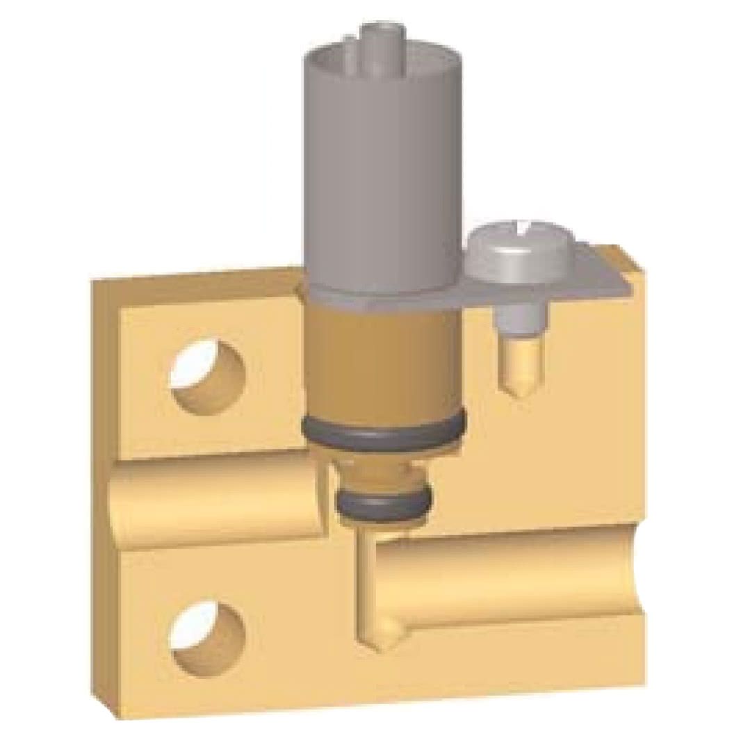Mounting block Ø21mm for micro valves made of anodized aluminium - G1/8