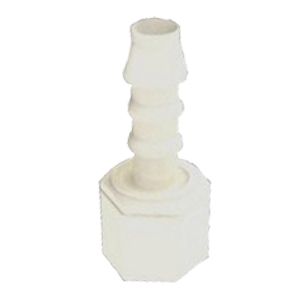 Swiveling hose connector female with BSPT internal thread