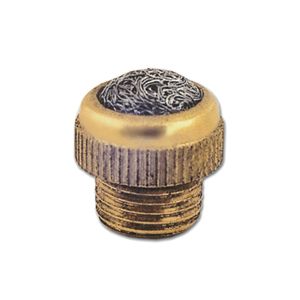 Silencer of stainless steel wire riveted on circular knurled brass base