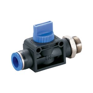 Male manual valve with BSPP thread (flow tube thread)