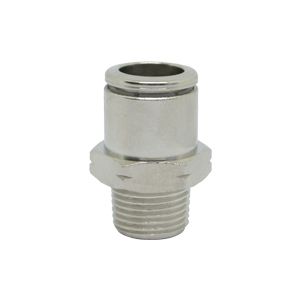 Socket connector with hexagon socket, nickel-plated NPT thread