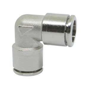 L-plug connector, nickel plated