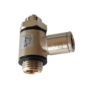 Screwdriver flow regulator with BSPP and metric thread bidirectional