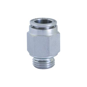 Male connector with BSPP & metric thread