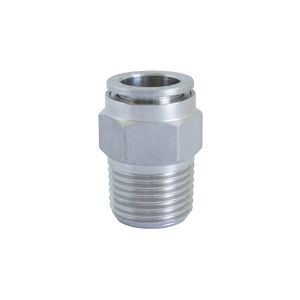 Male connector with BSPT thread