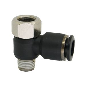 Rotatable female Banjo-L male connector with BSPT thread nickel plated