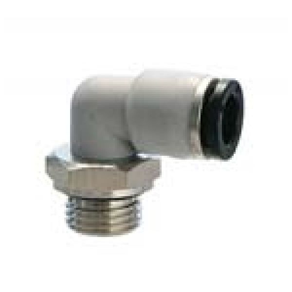 Univer push - in fitting angled, low, external thread Ø 6mm G1 / 4