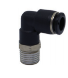 Swivel L-connector with NPT & UNF thread, nickel plated