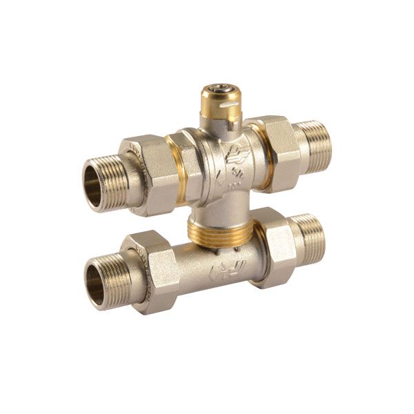 Comparato - Ball Valve for Sintesi Actuator, By-Pass, Full Through, DN25, PN16, 1 ", M / M / M / M