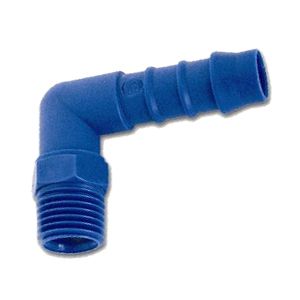 L-hose connector male with BSPT male thread