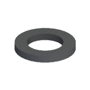 Flat rubber seal for female thread