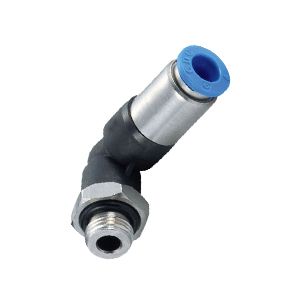 L-stop connector with BSPP and metric thread