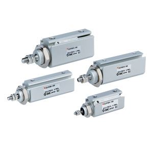 SMC Pneumatics - C (D) JP2, Miniature Cylinder, Double Acting, Standard Piston Rod, (Basic), 6, 5, Threaded, without auto switch, 0.5 m (or none for version without auto switch)