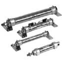 SMC Pneumatics - C (D) M2Y-Z, Pneumatic Cylinder, Smooth, Smooth, Double Acting, (Basic), 20, (G), 100, Rod End Male Thread, w / o auto switch