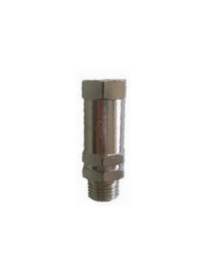 F / M check valve with ball BSPP thread nickel-plated brass PN 10 - outlet