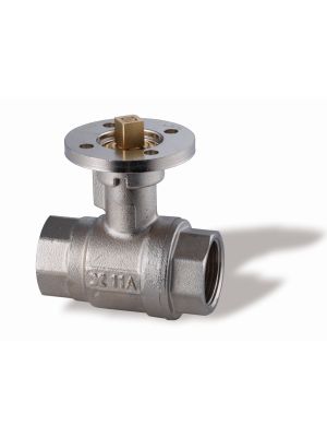 Ball valve in nickel plated brass, full bore, W/W