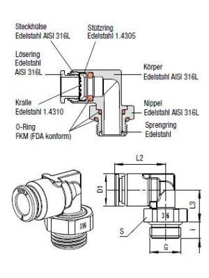 AVS-930X44 L-Verbinder