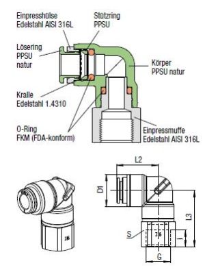 AVS-979P3 L-Verbinder