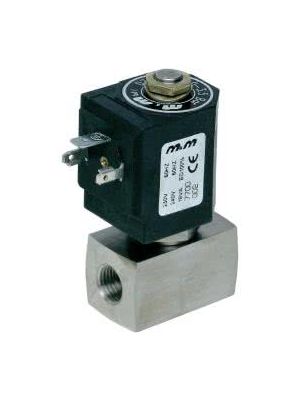2-way solenoid valve, G 1/4 ", stainless steel, normally open, directly controlled
