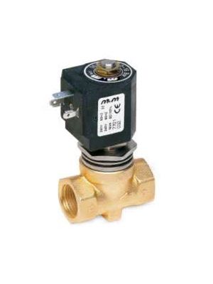 2-way servo-controlled piston valve, steam, G 1/2 ", brass, normally closed
