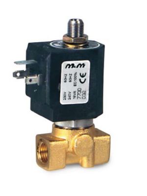 3-way solenoid valve, G 1/4 ", brass, direct operated