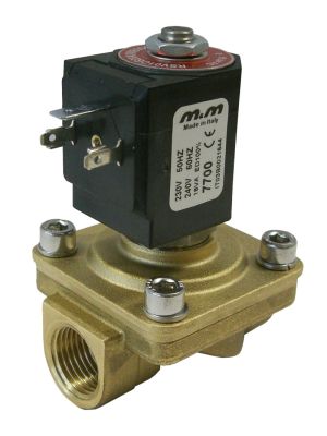 2-way solenoid valve from 0 bar, DC voltage, G 1 "