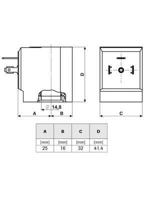 7401 Solenoid coil 110V 50Hz - 120V 60Hz Class H