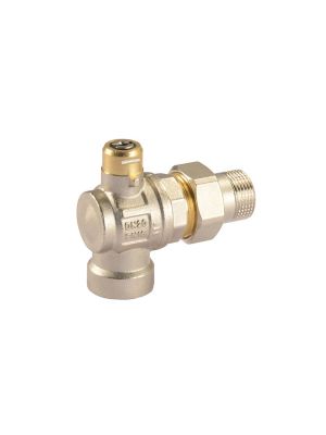 Comparato - Ball Valve for Sintesi Actuator, 2-Way Angle, Full Through, DN20, PN16, 3/4 ", M / F