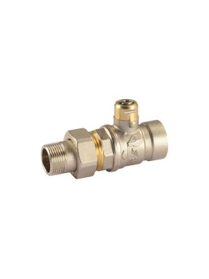 Comparato - Ball Valve for Sintesi Actuator, 2-Way, Full Through, DN20, PN16, 3/4 ", M / F