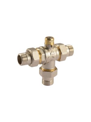 Comparato - Ball Valve for Sintesi Actuator, 3-Way, Full Through, DN25, PN16, 1 ", M / M / M