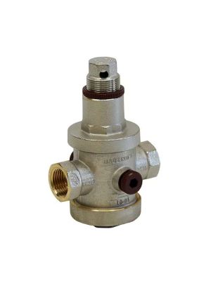 Water pressure regulator, brass nickel-plated, G 3/4 ", control pressure 3 bar, operating pressure 0 - 25 bar