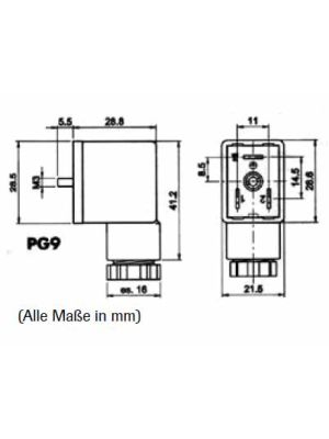 Appliance connector type B-Industry 11mm