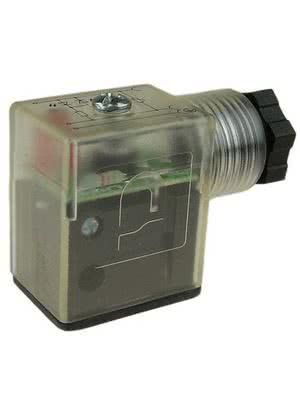 Device plug with diode and varistor type B, suitable for solenoid 70-250V 2000er series