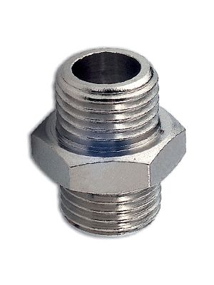 Double nipple with BSPP & metric thread