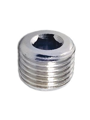 Sealing plug with BSPT thread and hexagon socket