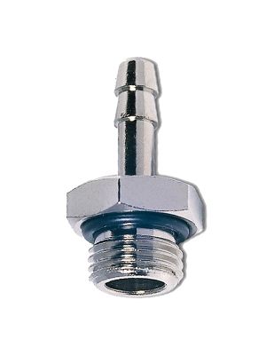 Hose connector male with metric BSPP male thread and O-ring