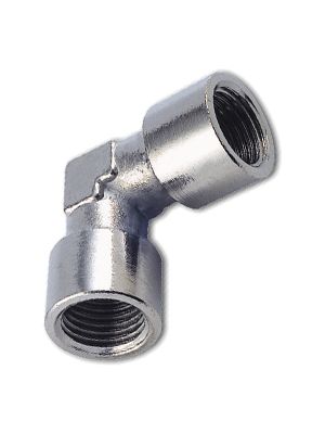 Angle screw connection with BSPP and metric thread