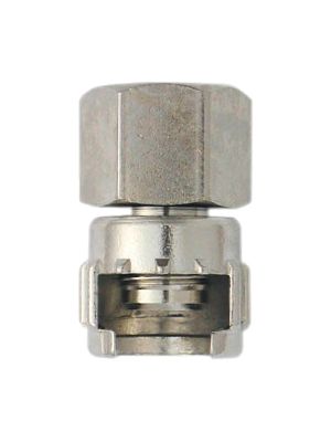 Female connector with knurled nut