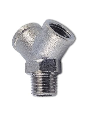 Y-piece with BSPT thread, 2xinternal thread, 1xOuter thread
