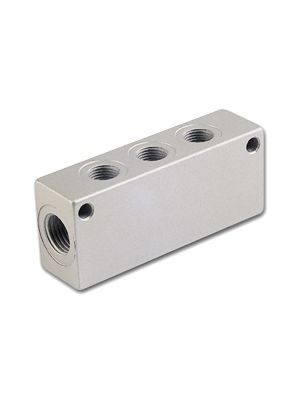 Distribution block made of aluminum
