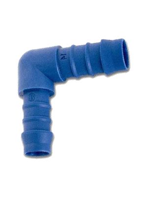 L-hose connector with reducer